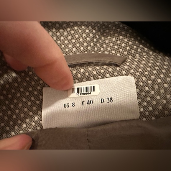 Akris Punto cotton taupe/white dot blazer - size 8 - Picture 11 of 12